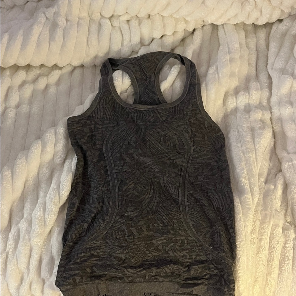 Lululemon Athletica Black Textured Tank Top